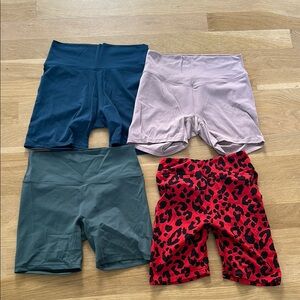 Set of Four Women's Biker Shorts - Multicolor